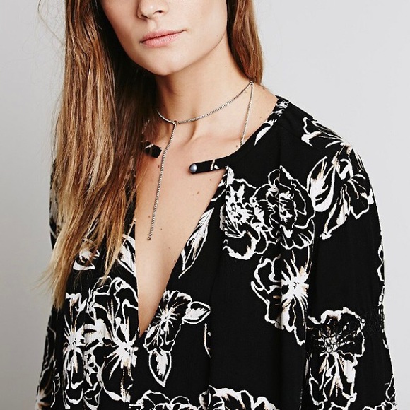 Free People Floral Foil Print Tunic - Picture 2 of 6
